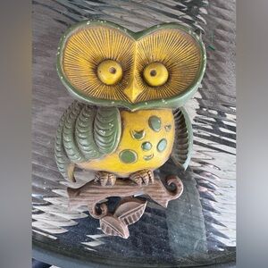 vintage Mid Century Sexton USA owl wall decor cast iron metal 1970 MCM